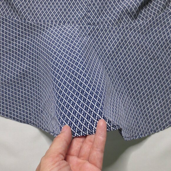 4/$14 MICHAEL KORS womens BLUE white TOP shirt BLOUSE career SHORT SLEEVE SIZE M - Picture 9 of 11